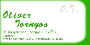 oliver tornyos business card